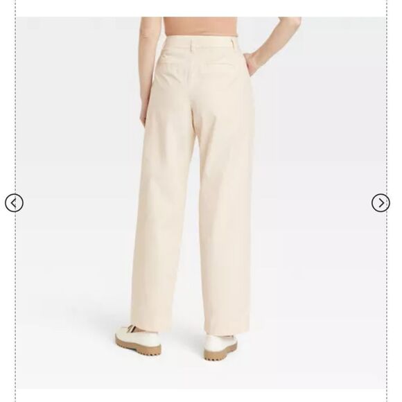 🆕🌟High-Rise Pleat Front Straight Chino Pants - A New Day, Sz 17 - Picture 3 of 6